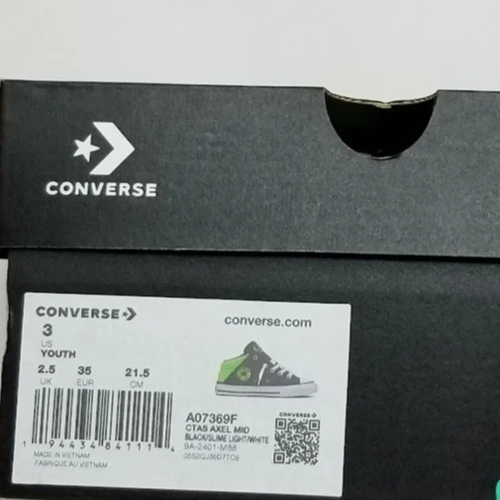 Converse CTAS Axel Hyper Bright Mid Tops Youth 3 A07369F NWT